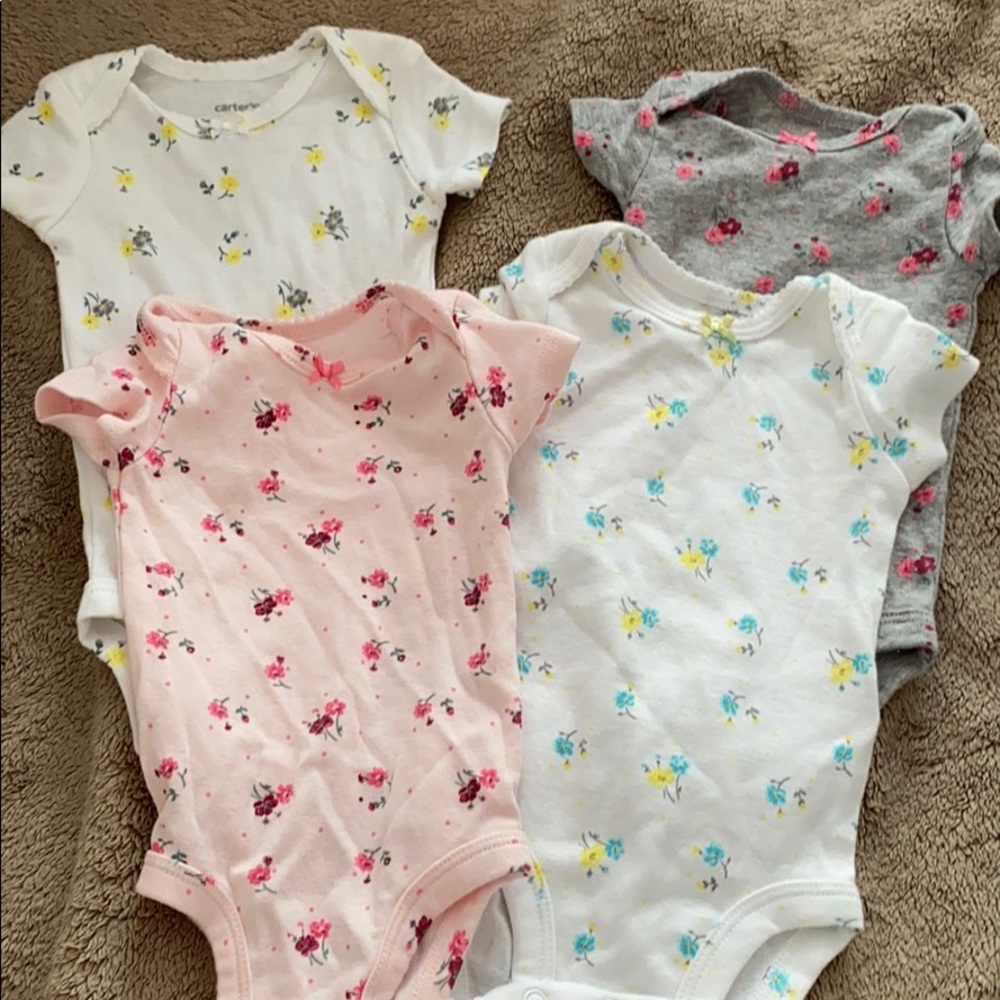 Carters newborn floral onesie bundle